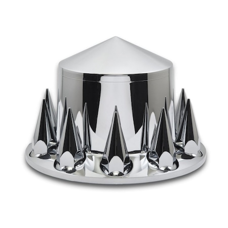 Roadmaster Cover, Hubcap, Abs Axle, Chrome Rear, W/ Removable Hubcap And Pointed Threaded Nut 337PP